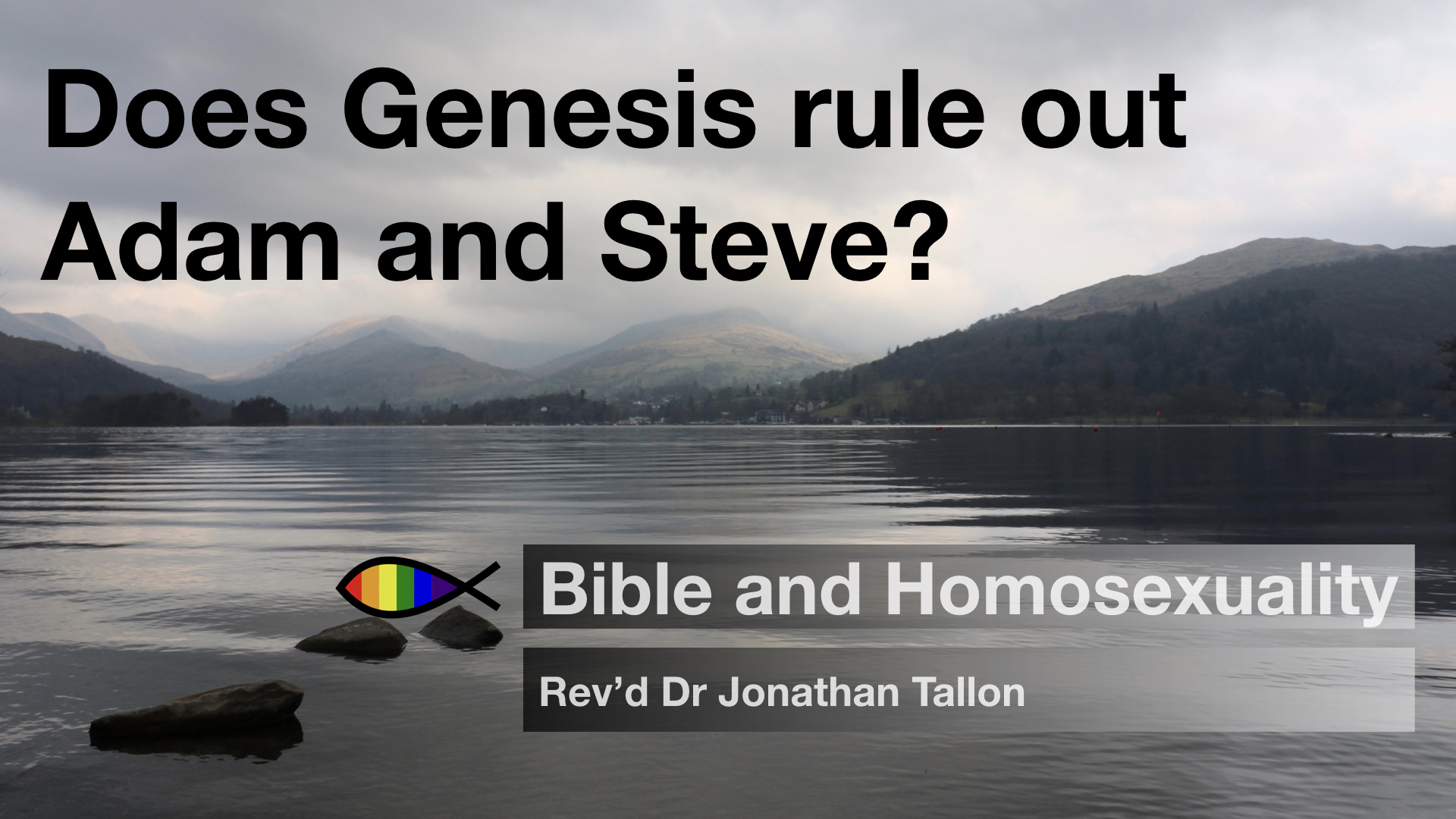 Does Genesis rule out Adam and Steve?